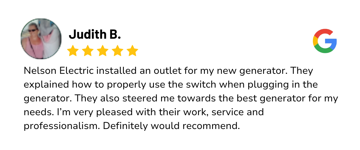 Nelson electric and Air Google Reviews